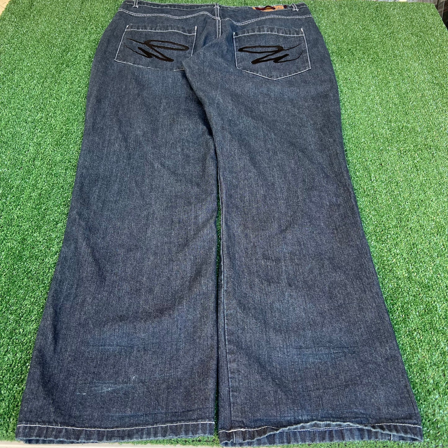 VTG Y2K Willie Esco Baggy Wide-Leg Blue Jeans 42x34" 20" Opens Southpole Style