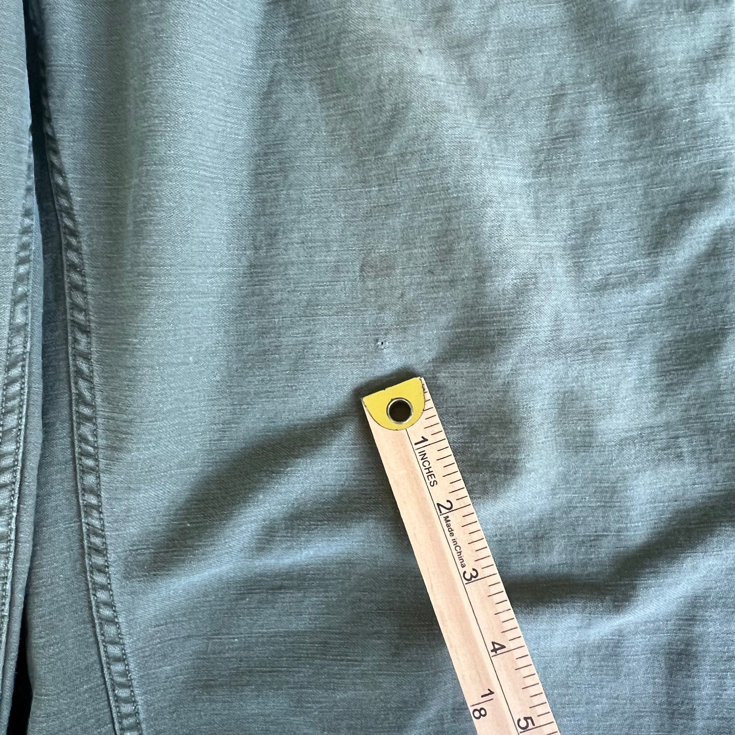 70s Vietnam War OG-107 Type 1 Zipper Fly Baggy Straight Green Pants - 33x28" 18.5" Openings