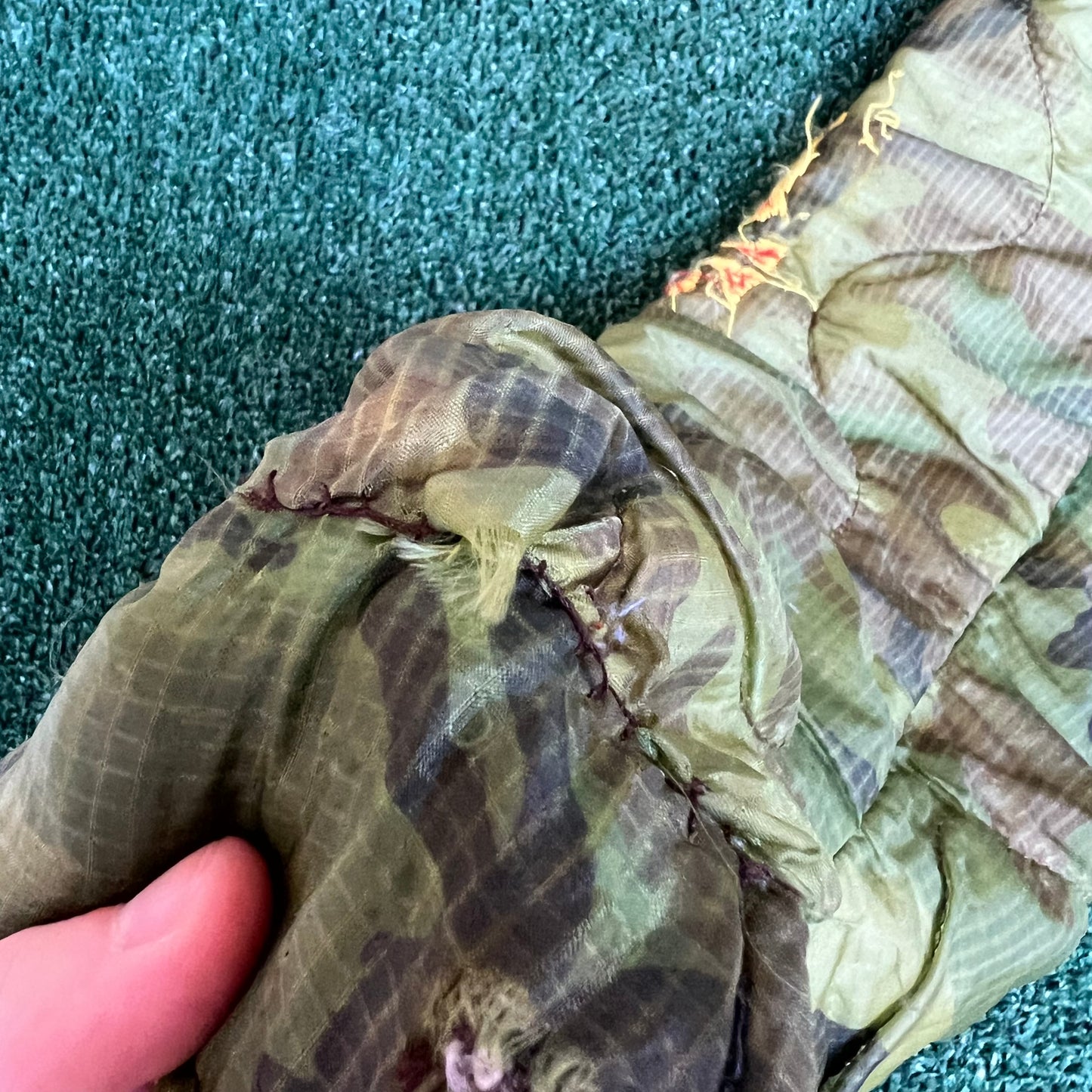 Vintage 70s USMC Saigon Vietnam War Souvenir Full Zip Camouflage Jacket - Medium