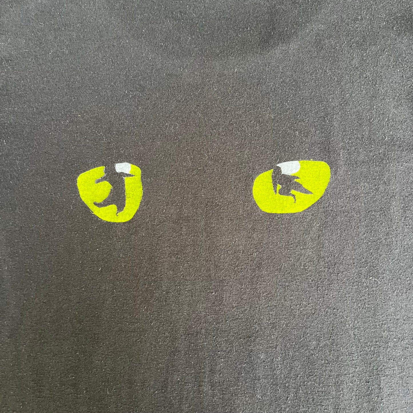 Vintage 1981 Cats Musical Eyes Promo Shirt Black Single Stitch Small 16.5x26.5"