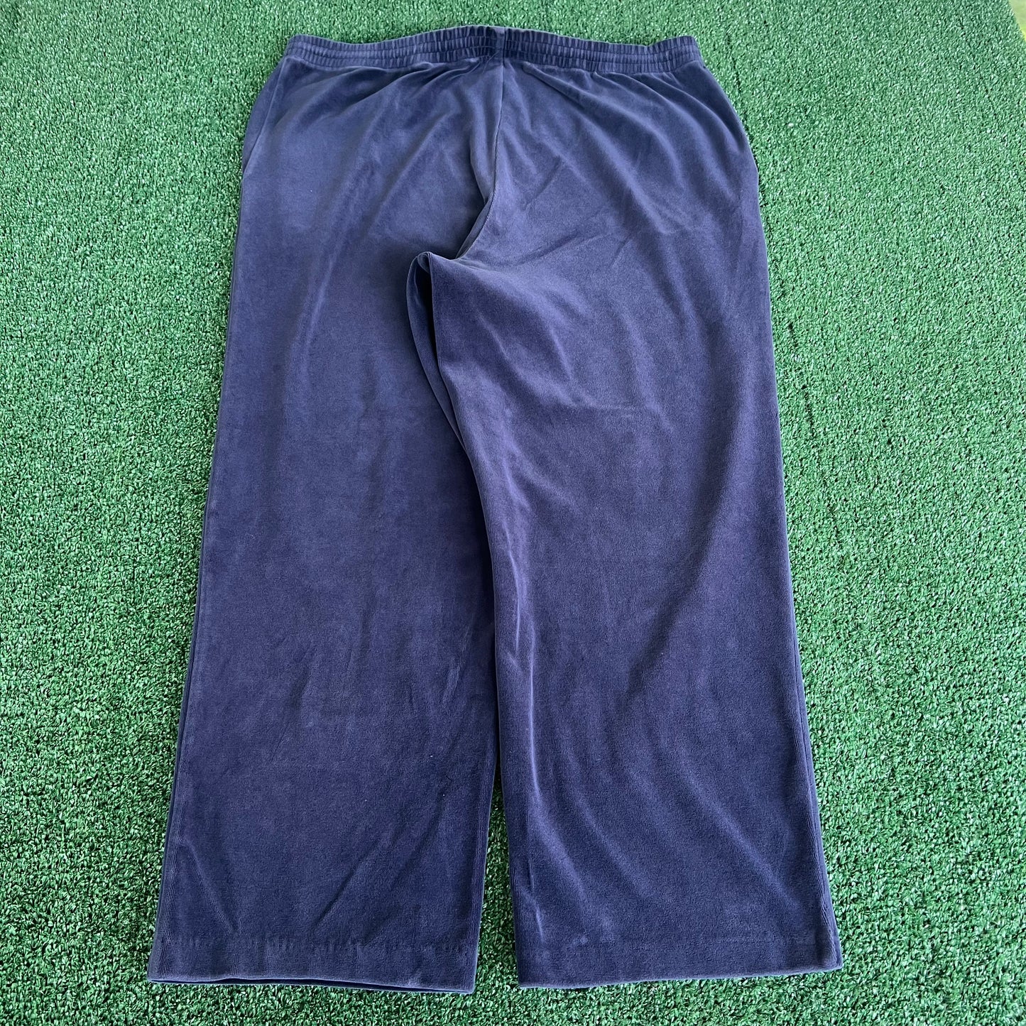 90s Fila Velour Track Suit Jacket & Pants Red Navy Blue XL - 36x25.5" USA