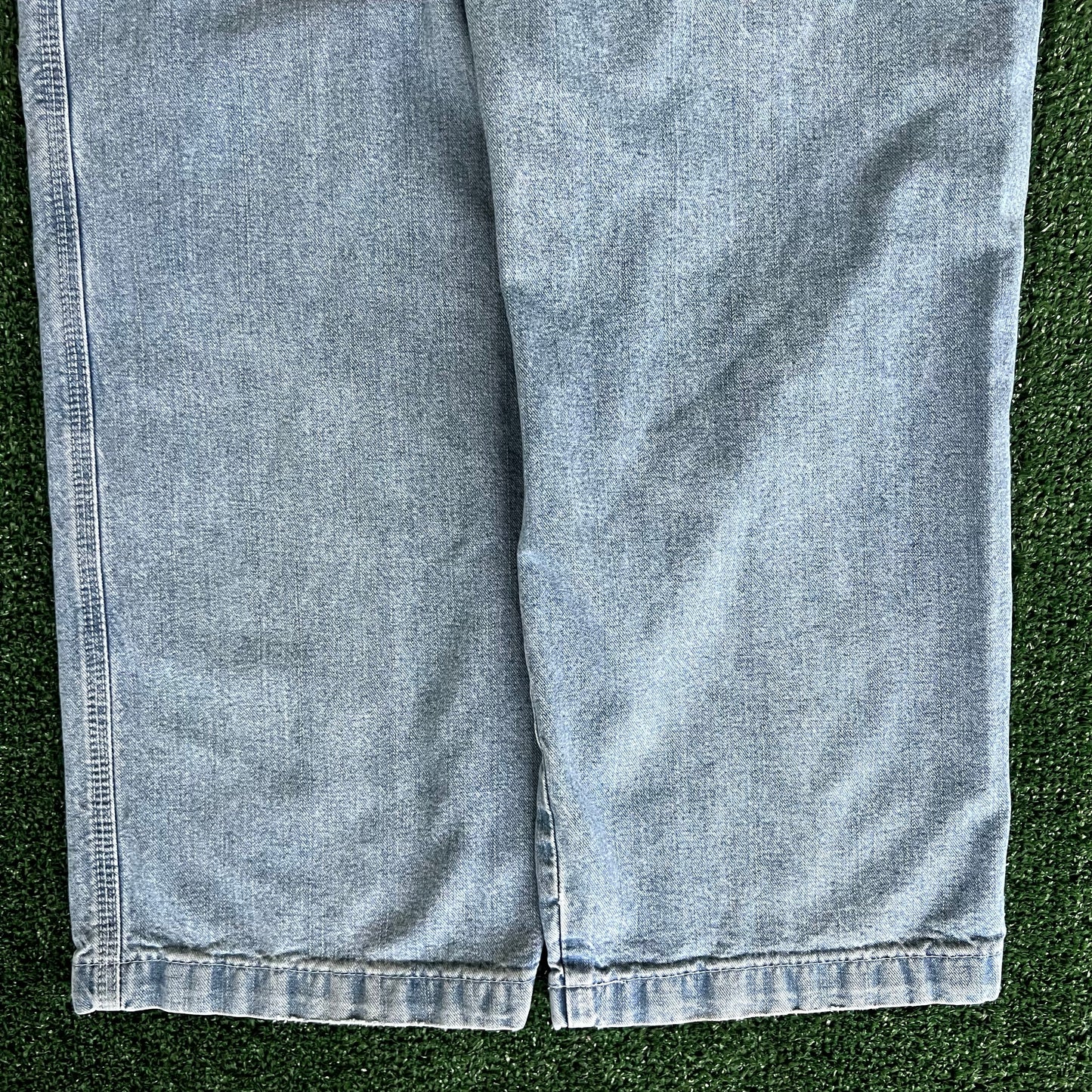 Y2K Tommy Hilfiger Baggy Carpenter Light Wash Blue Jeans - 33x29.75" 18" Opening