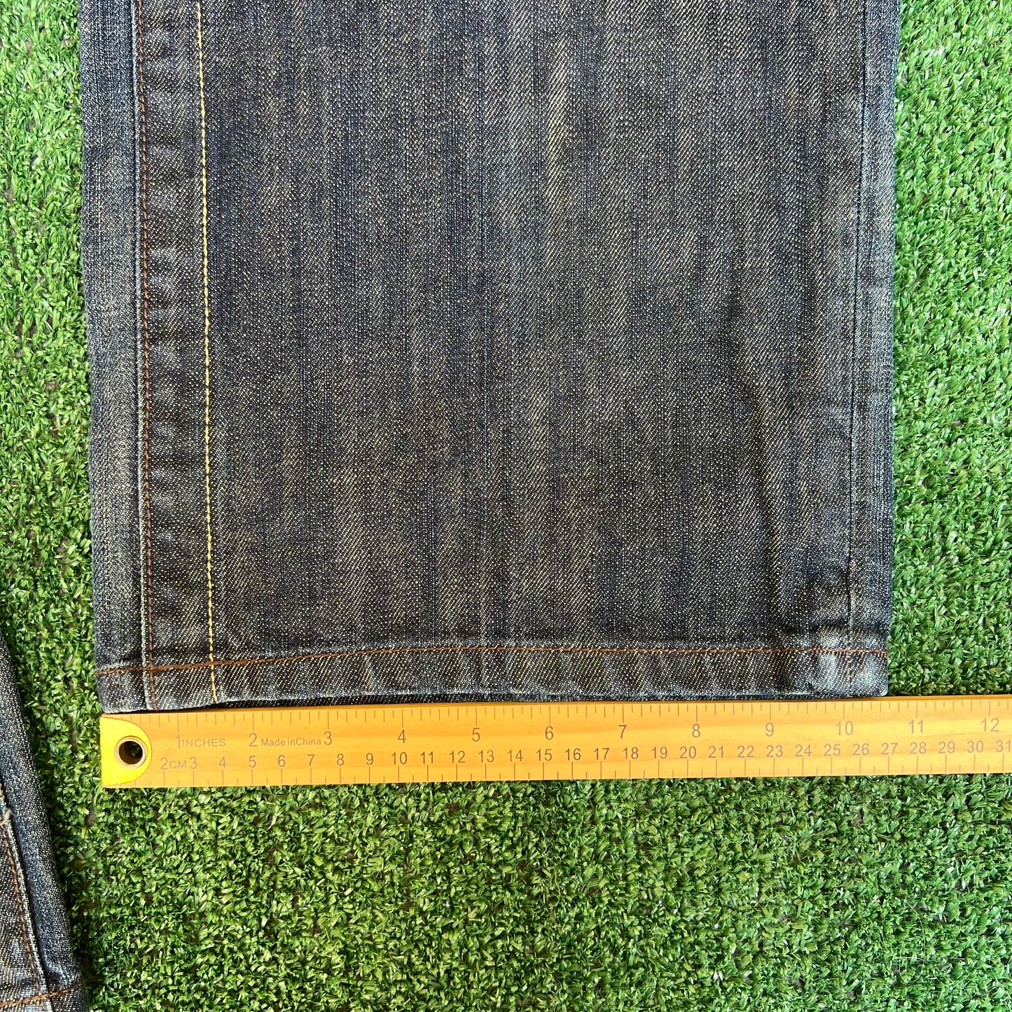 Vintage Y2K Men's Parish Wide-Leg Blue Jeans 42x32" 21" Opens Southpole Style