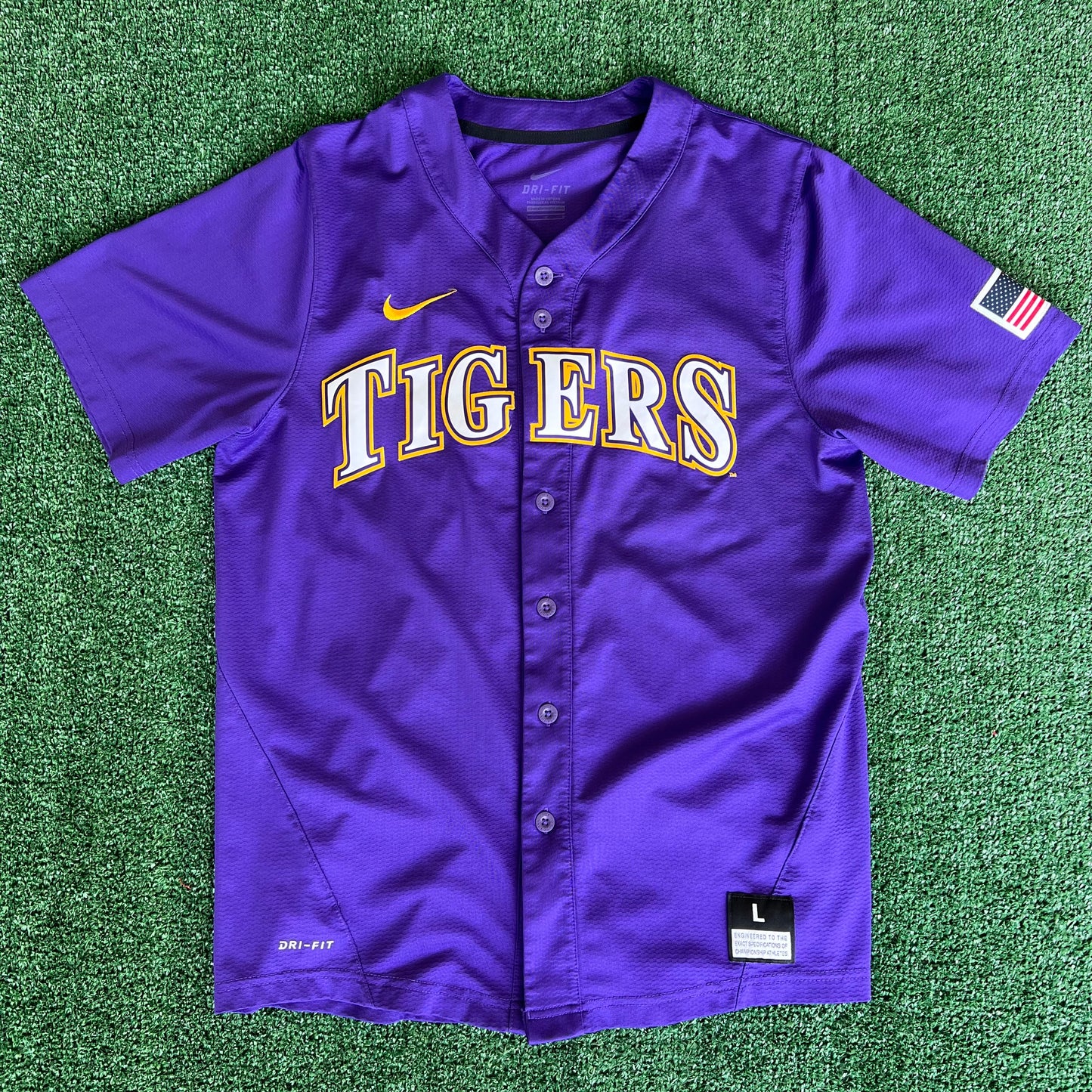 Nike LSU Tigers Replica Purple Baseball Jersey Paul Skenes Era - Large