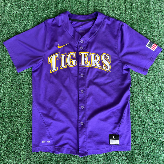 Nike LSU Tigers Replica Purple Baseball Jersey Paul Skenes Era - Large
