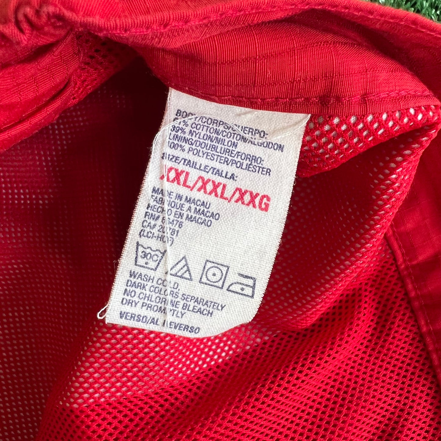 Y2K Tommy Hilfiger Red Baggy Wide-Leg Windbreaker Pants  - 2XL 40x30" 20.5" Openings