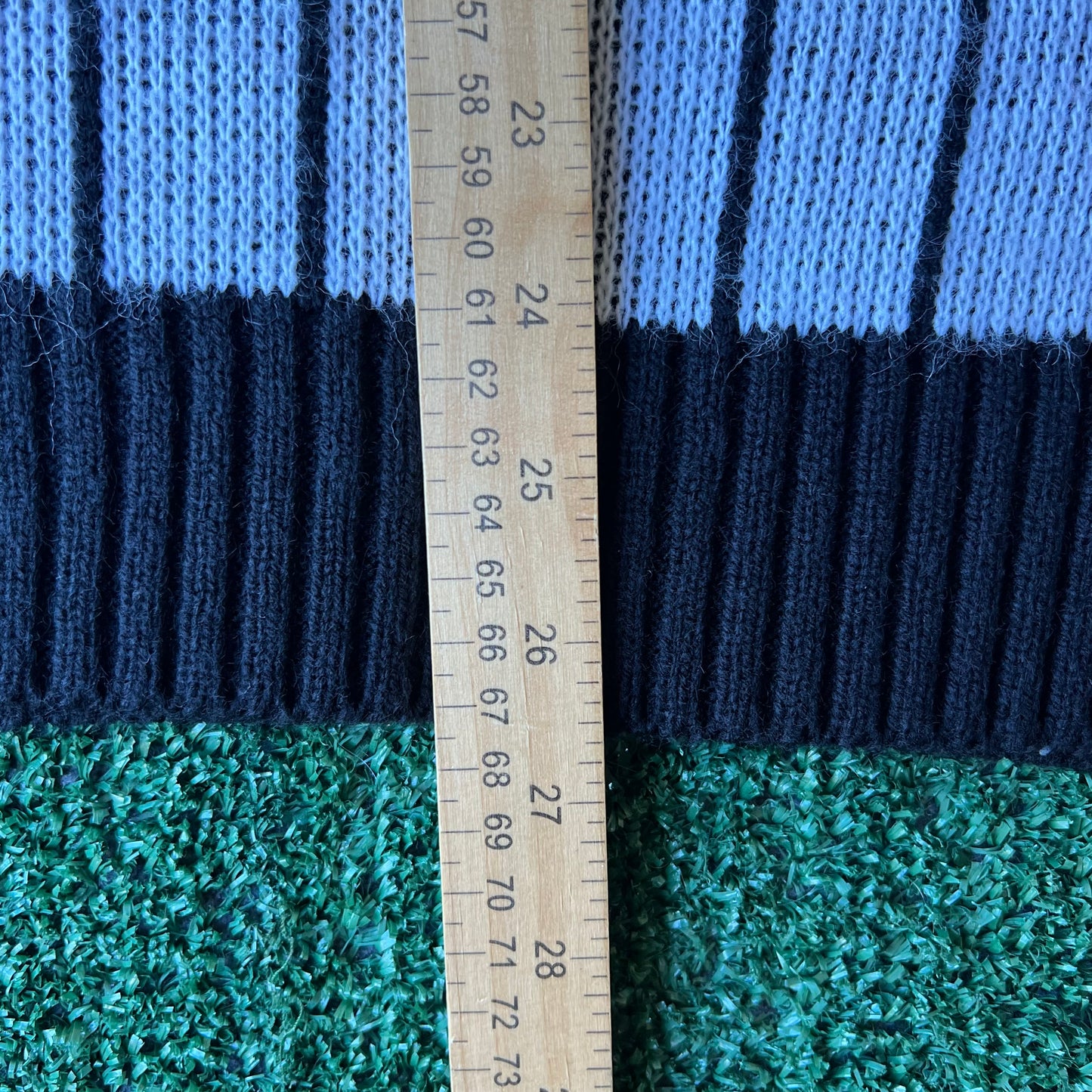 80s Albert Elovitz AOP All Over Knit Acrylic Piano Key Music Note Sweater - XL