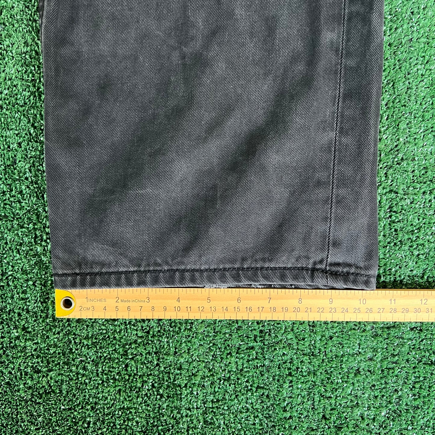 Y2K Men's Rocawear Baggy Wide-Leg Black Jeans 39x31" 20" Open JNCO Style