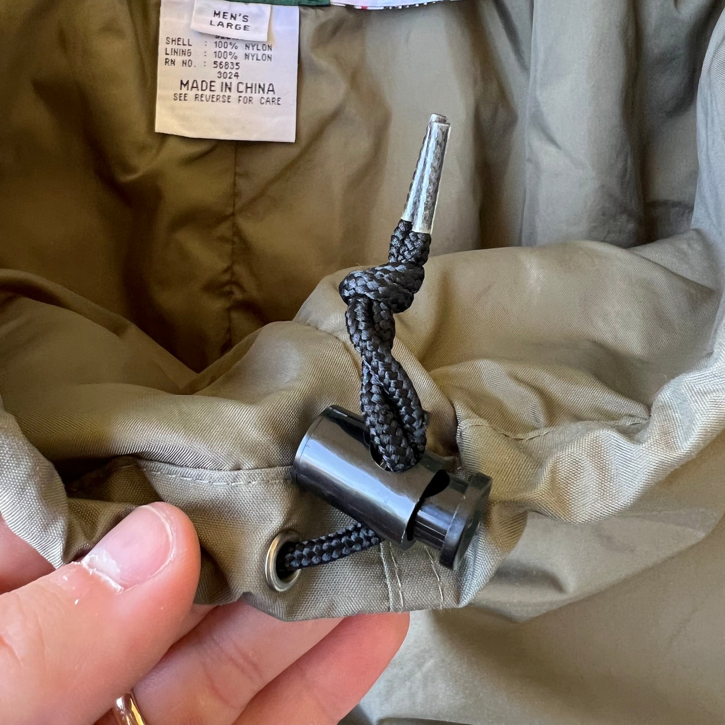 Y2K Cabelas Olive Green Double Knee Gore-Tex Nylon Waterproof Pants - Large