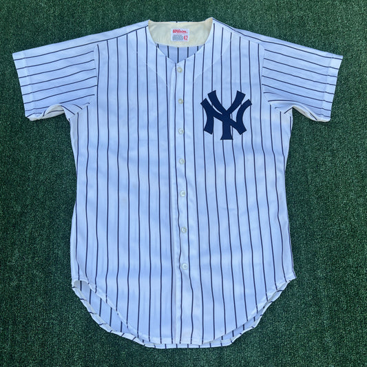 Vintage Wilson New York Yankees Don Mattingly #23 Jersey Men’s 42 White Pinstripe 80s