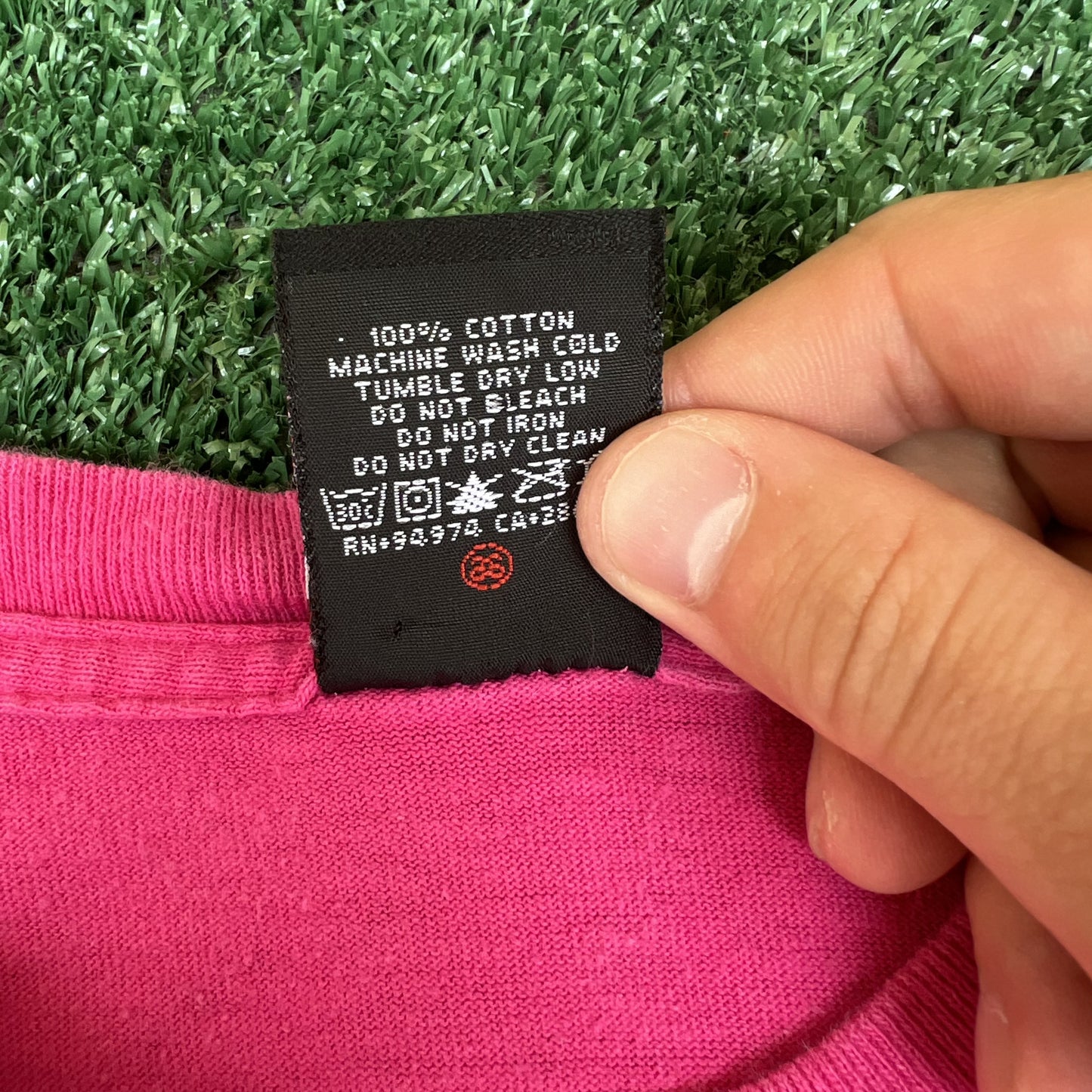 Vintage Y2K 2009 Men's Stussy X Peter Bagge Comics Rock Hot Pink T-Shirt Large