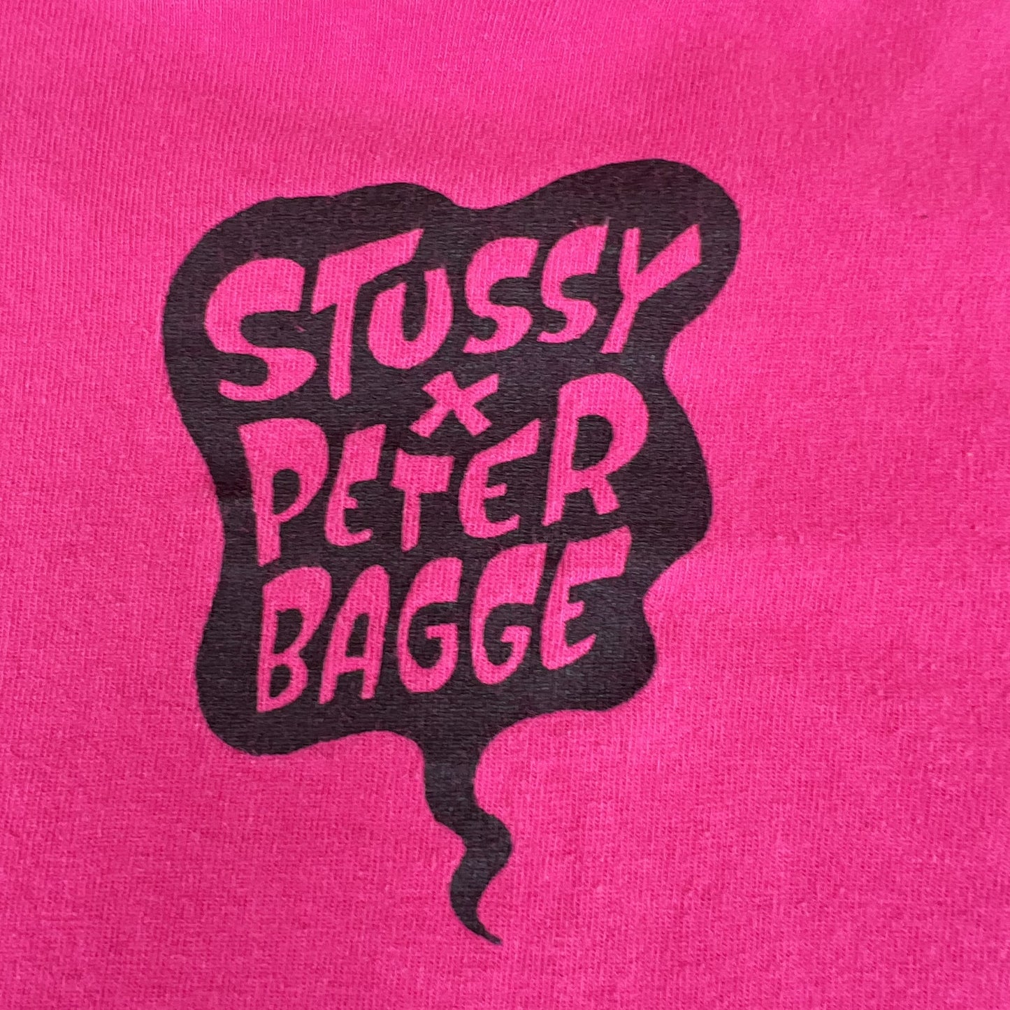 Vintage Y2K 2009 Men's Stussy X Peter Bagge Comics Rock Hot Pink T-Shirt Large