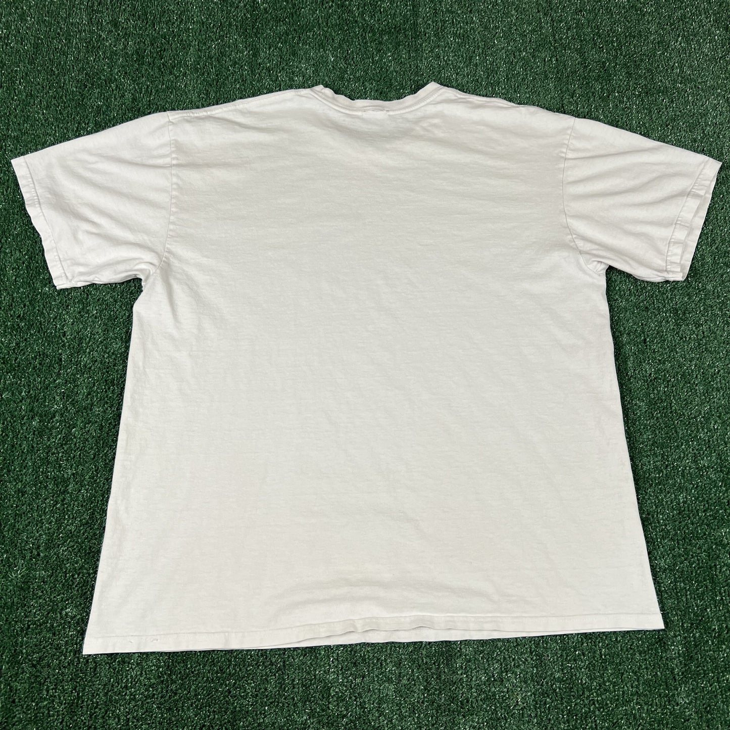 VTG Nike T-Shirt Mens XL White Blue Gray Tribal Logo Skate Rare 90s Y2K 00s