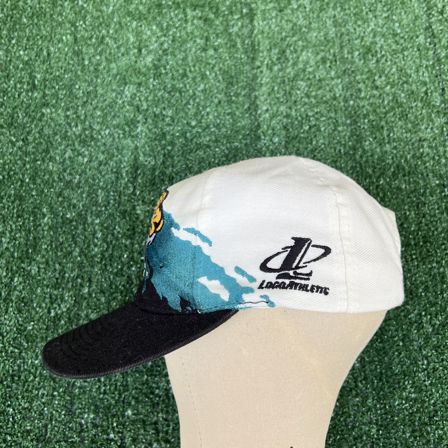 VTG Logo Athletic Hat Adult Blue Jacksonville Jaguars NFL Splash Snapback 90s