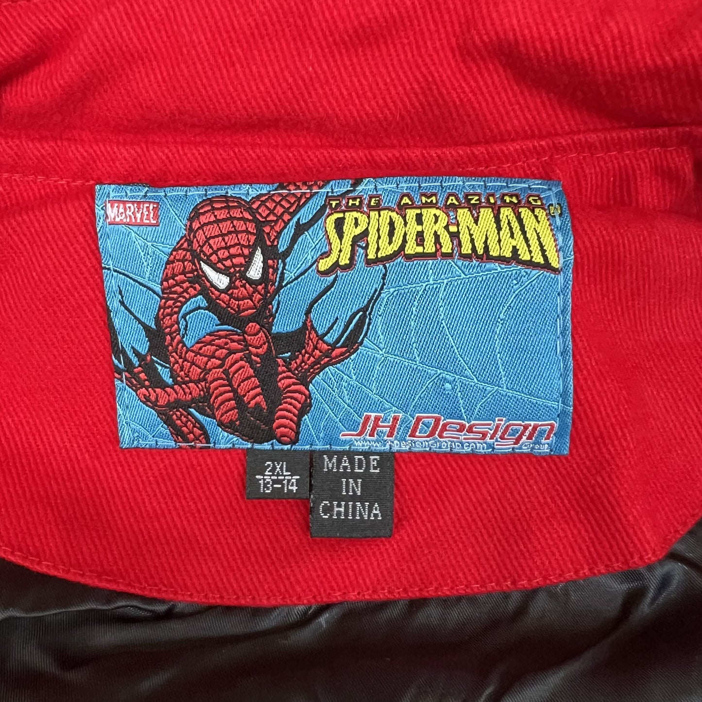 NWT Vintage JH Design Spider-Man Racing Jacket – Youth 2XL (Fits Men’s Small)