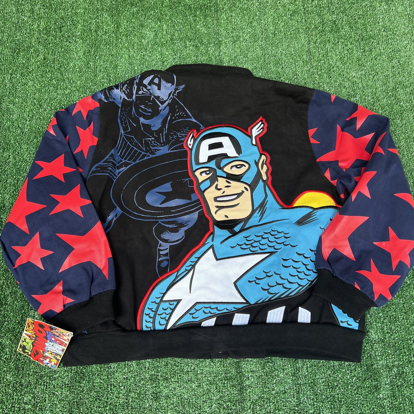 NWT Vintage JH Design Captain America Racing Jacket – Youth 2XL (Fits Men’s Small, Boxy Fit)