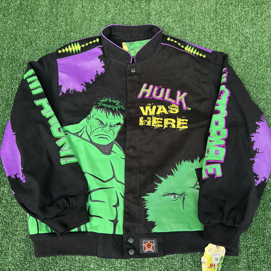 NWT VTG JH Design Hulk Jacket Youth 2XL – Black Men’s S Crop Boxy Racing Marvel