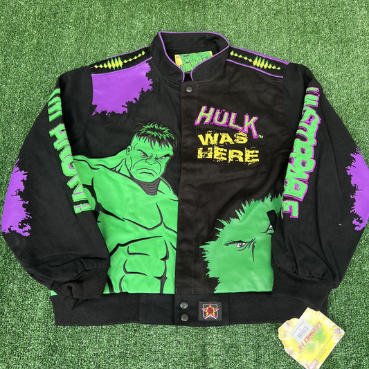 NWT VTG JH Design Hulk Jacket Youth 2XL – Black Men’s S Crop Boxy Racing Marvel