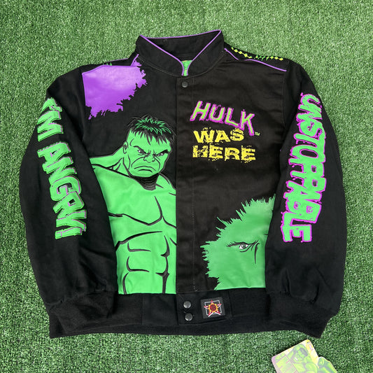 NWT VTG JH Design Hulk Jacket Youth 2XL – Black Men’s S Crop Boxy Racing Marvel