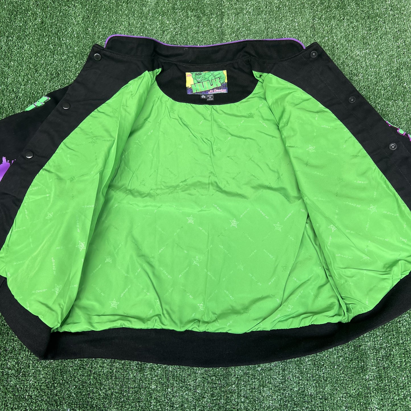 NWT VTG JH Design Hulk Jacket Youth 2XL – Black Men’s S Crop Boxy Racing Marvel