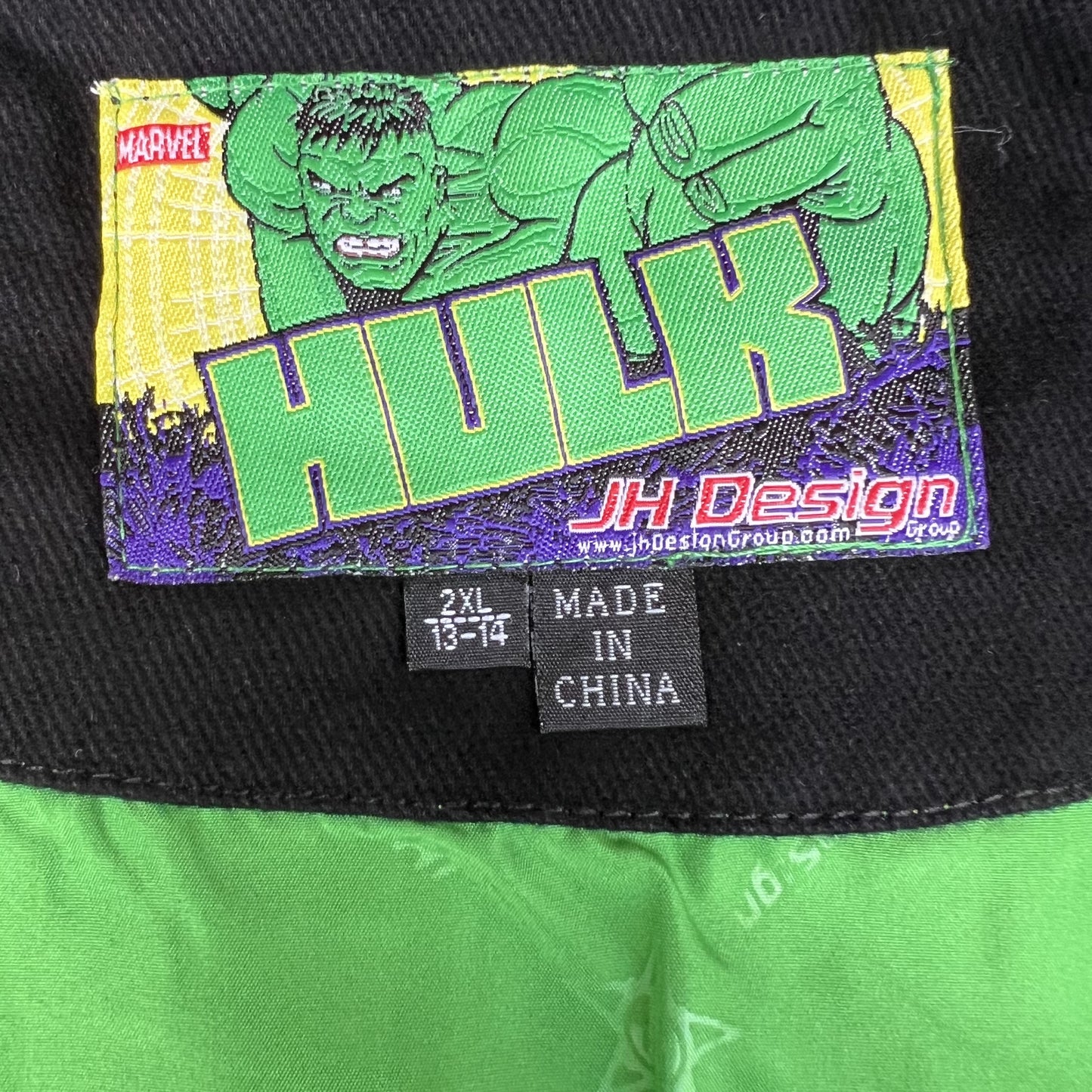 NWT VTG JH Design Hulk Jacket Youth 2XL – Black Men’s S Crop Boxy Racing Marvel
