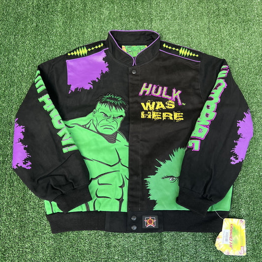 NWT VTG JH Design Hulk Jacket Youth 2XL – Black Men’s S Crop Boxy Racing Marvel