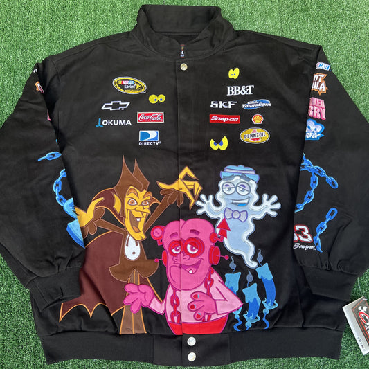 NWT VTG NASCAR Monsters Cereal Jacket Men’s 2XL – Count Chocula, Boo Berry, Franken Berry