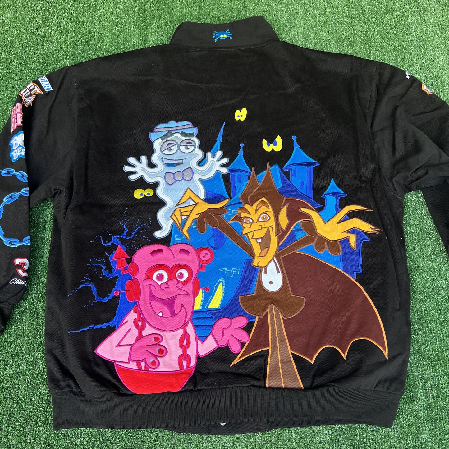 NWT VTG NASCAR Monsters Cereal Jacket Men’s 2XL – Count Chocula, Boo Berry, Franken Berry