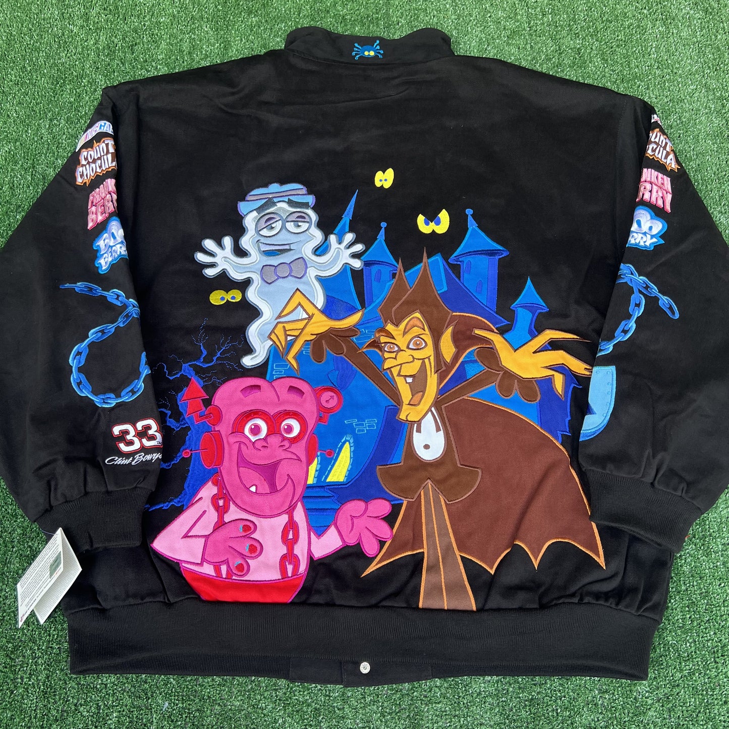 NWT VTG NASCAR Monsters Cereal Jacket Men’s 3XL – Count Chocula, Boo Berry, Franken Berry