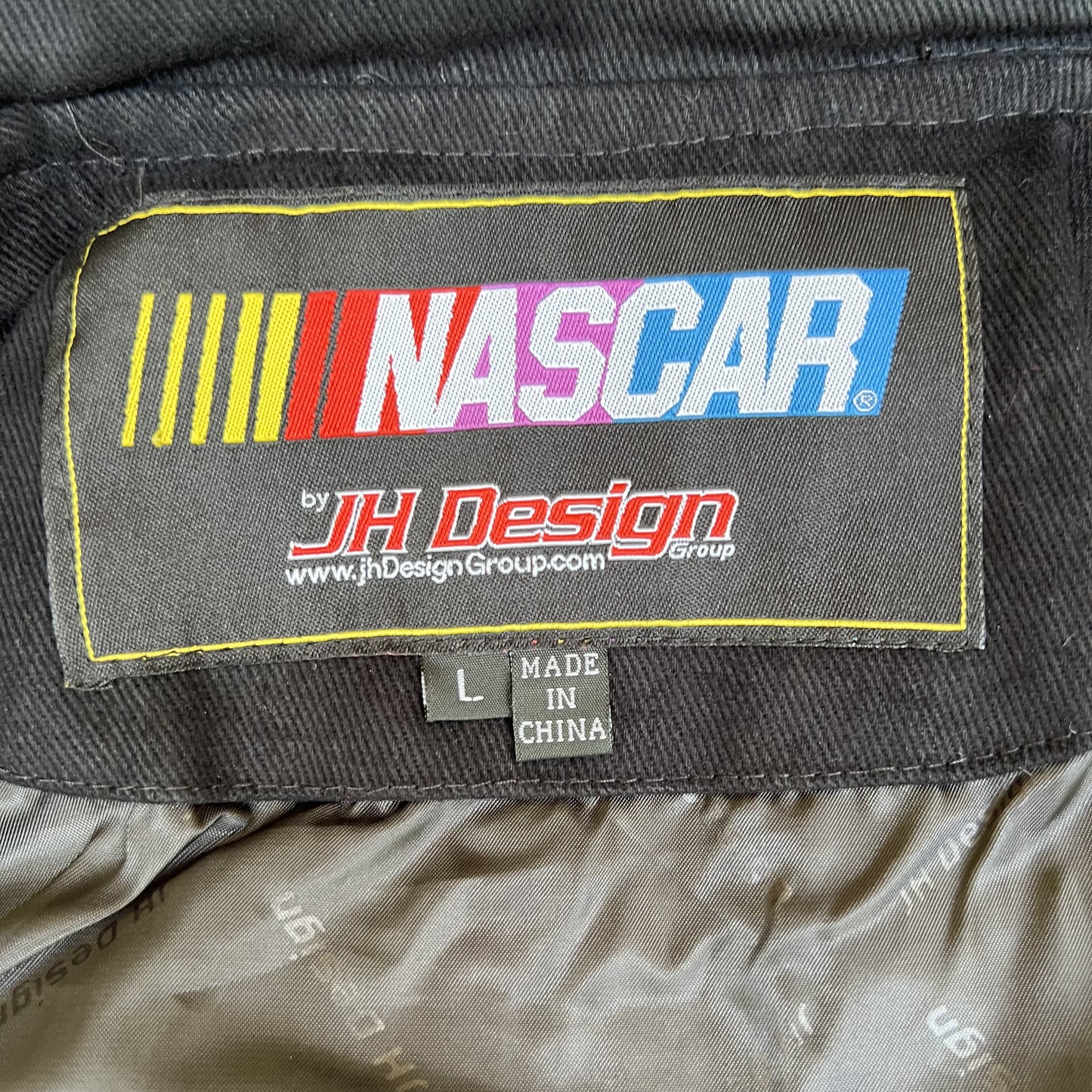 NWT VTG JH Designs Bass Pro Shops NASCAR Jacket Men’s Large – Tony Stewart #14 Black Racing