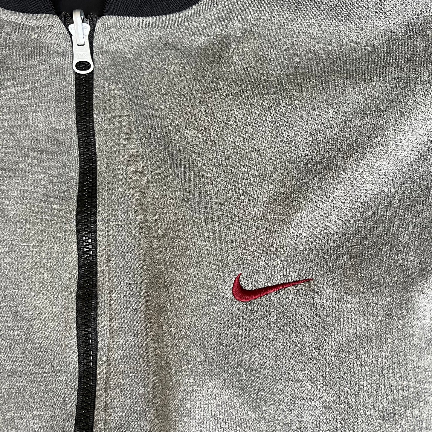 Vintage 90s Men's Nike Reversible Bomber Jacket Black Burgundy White Tag - 2XL