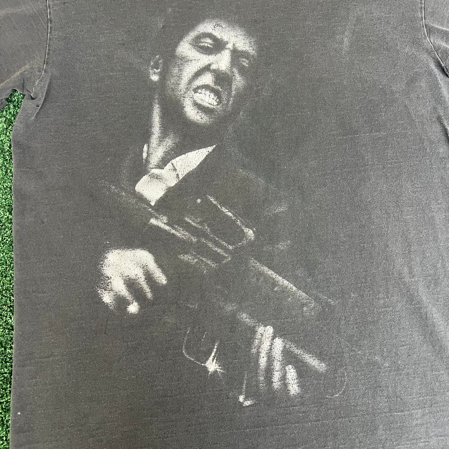 VTG 90s Men's Scarface Smokey Faded Black Single Stitch Distressed T-Shirt Large