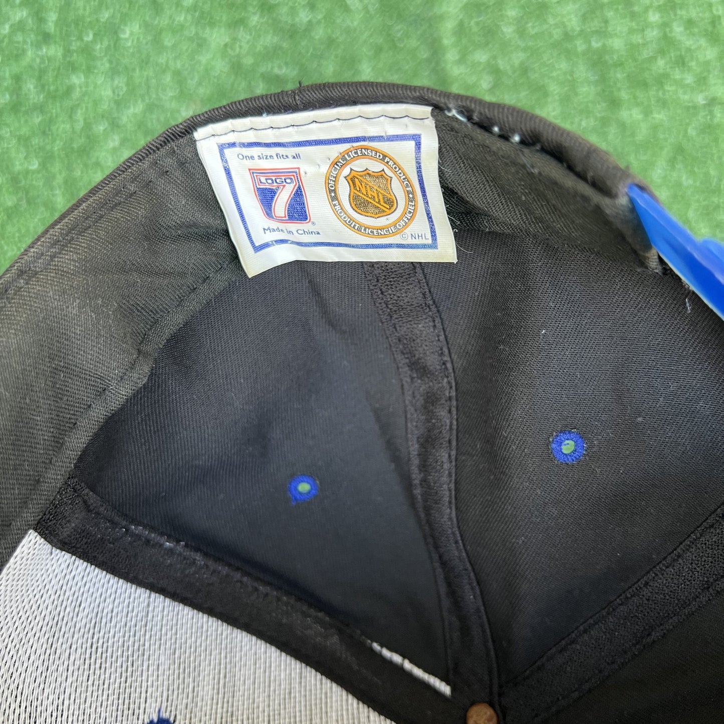 Vintage Tampa Bay Lightning Snapback Hat – Logo 7 Black NHL 90s Hockey Cap