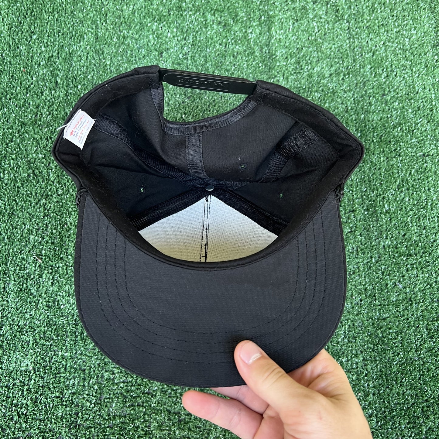Vintage Huntington Blizzard ECHL Snapback Trucker Hat – 90s Black Rope Style