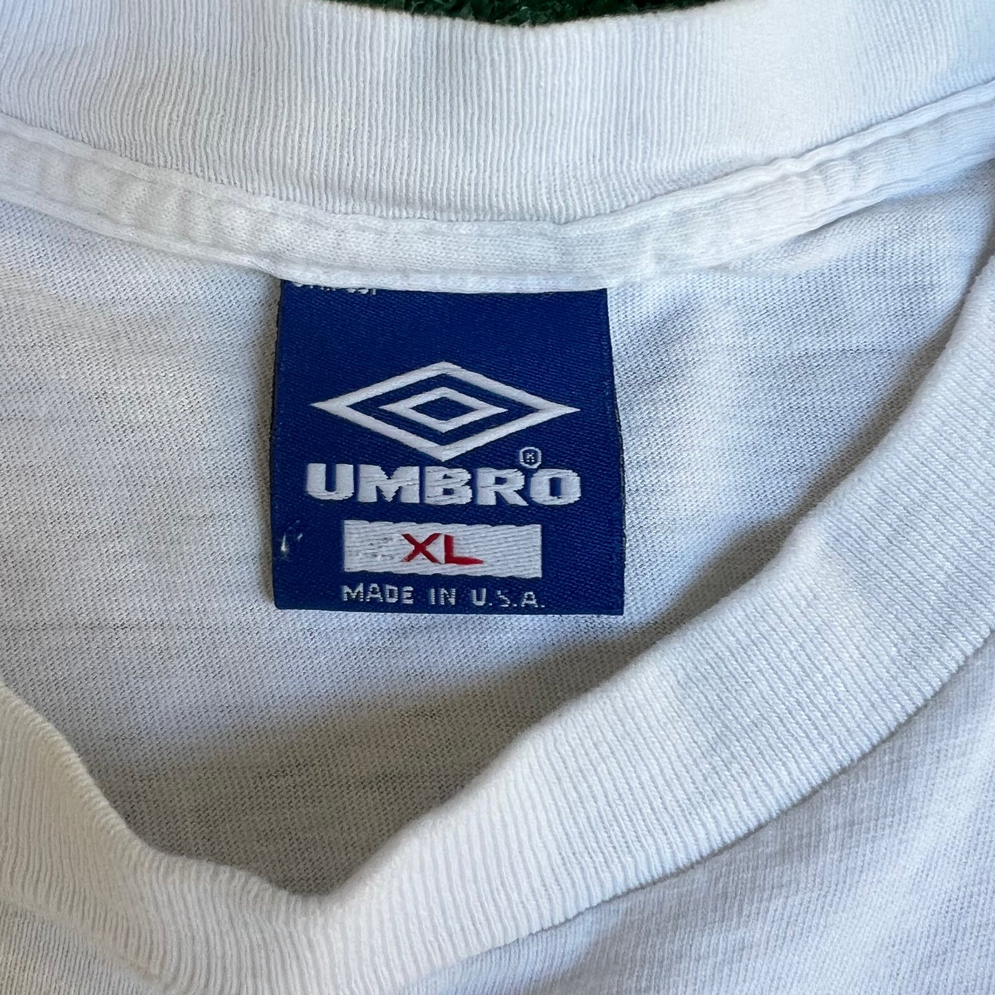 Vintage 90s Men's Umbro Trash Talk Soccer Dribble White T-Shirt XL AND 1 Style