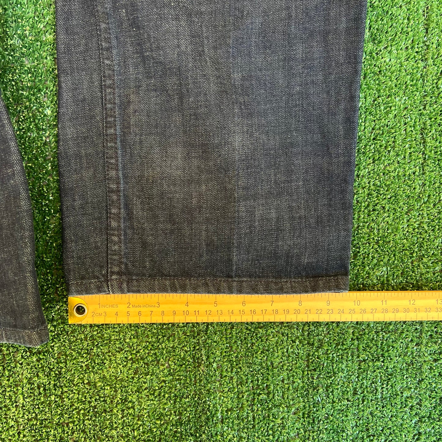 Vintage Y2K Men's LRG Indigo Blue Embroidered Jeans Relaxed Baggy Straight 38x32