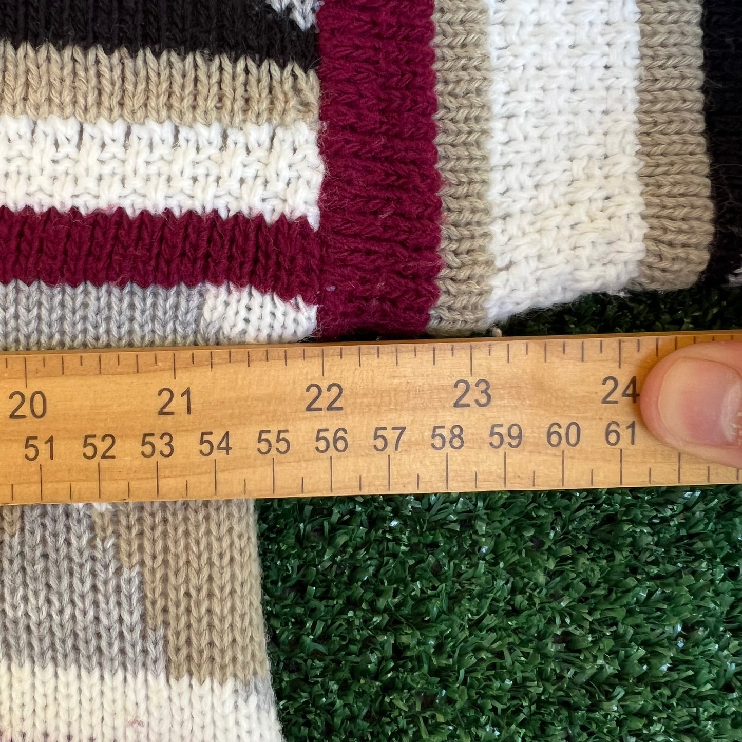 VTG 90s Men's Atlas 3D Knit White Garnet Gold FSU Coogi Grandpa Style Sweater XL