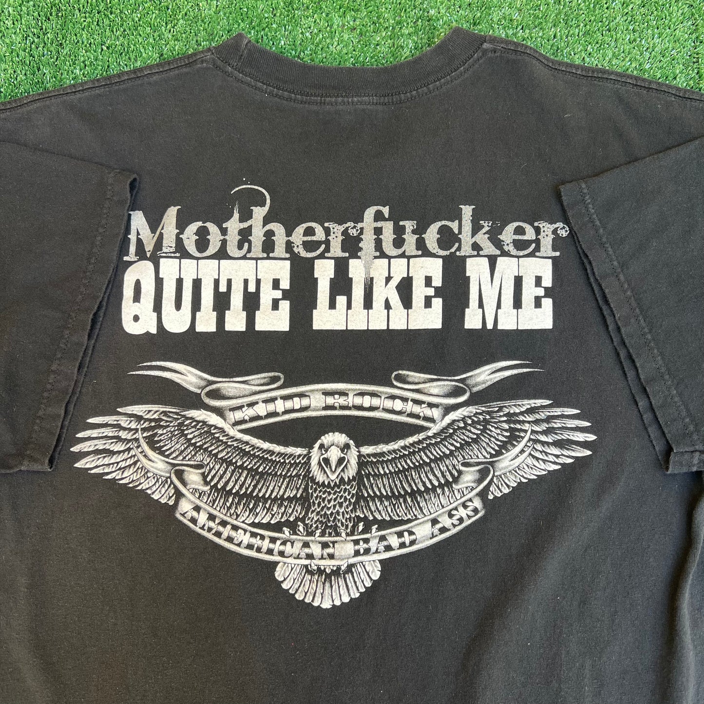 VTG 90s Men's Kid Rock American Badass Shirt MF Quite Like Me Black T-Shirt XL