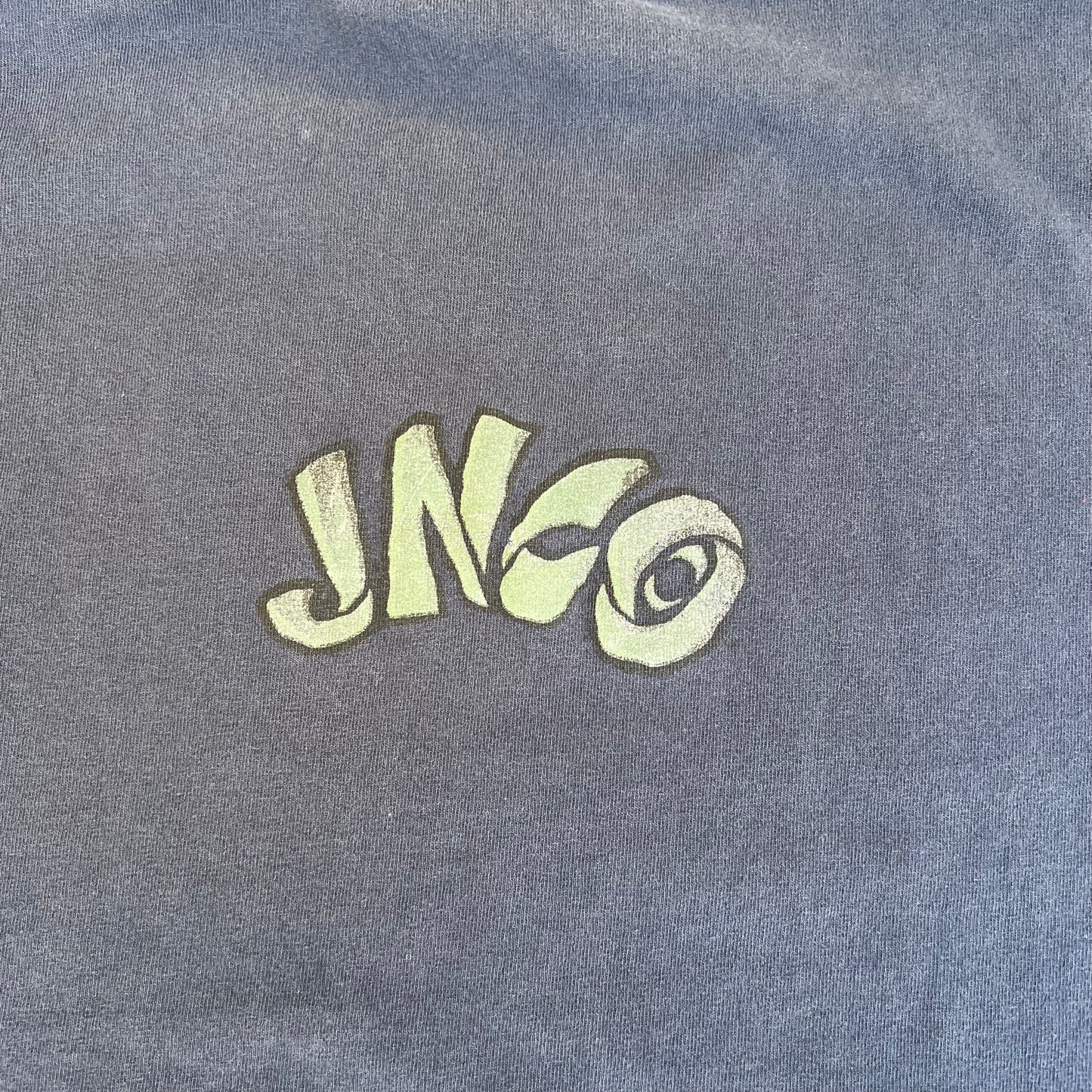 Vintage 90s Men's JNCO Donkey Faded Navy Blue Skater Oversized T-Shirt Large USA