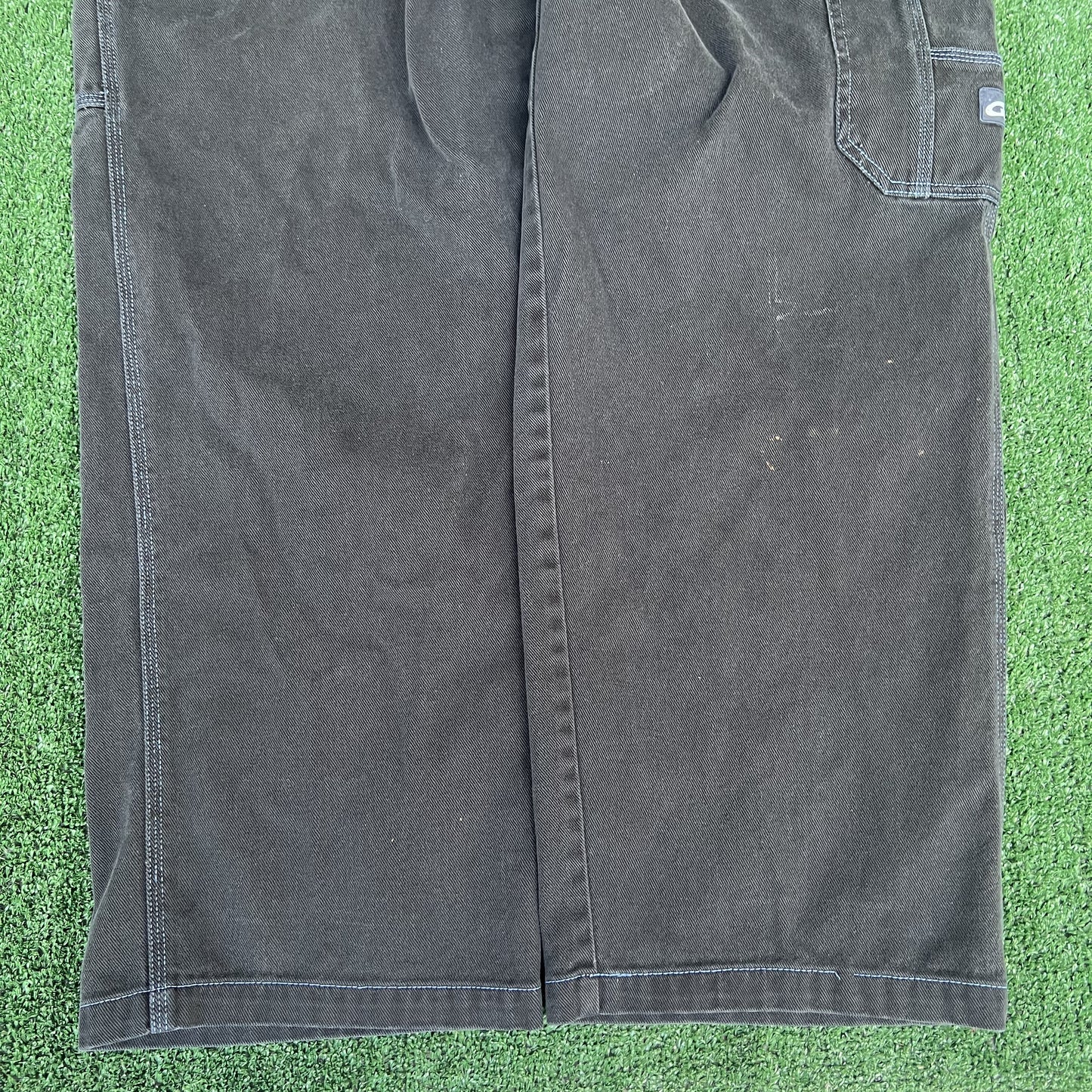 Vintage 90s Y2K GetZ Embroidered Wide-Leg Baggy Carpenter Black Jeans 40x30"