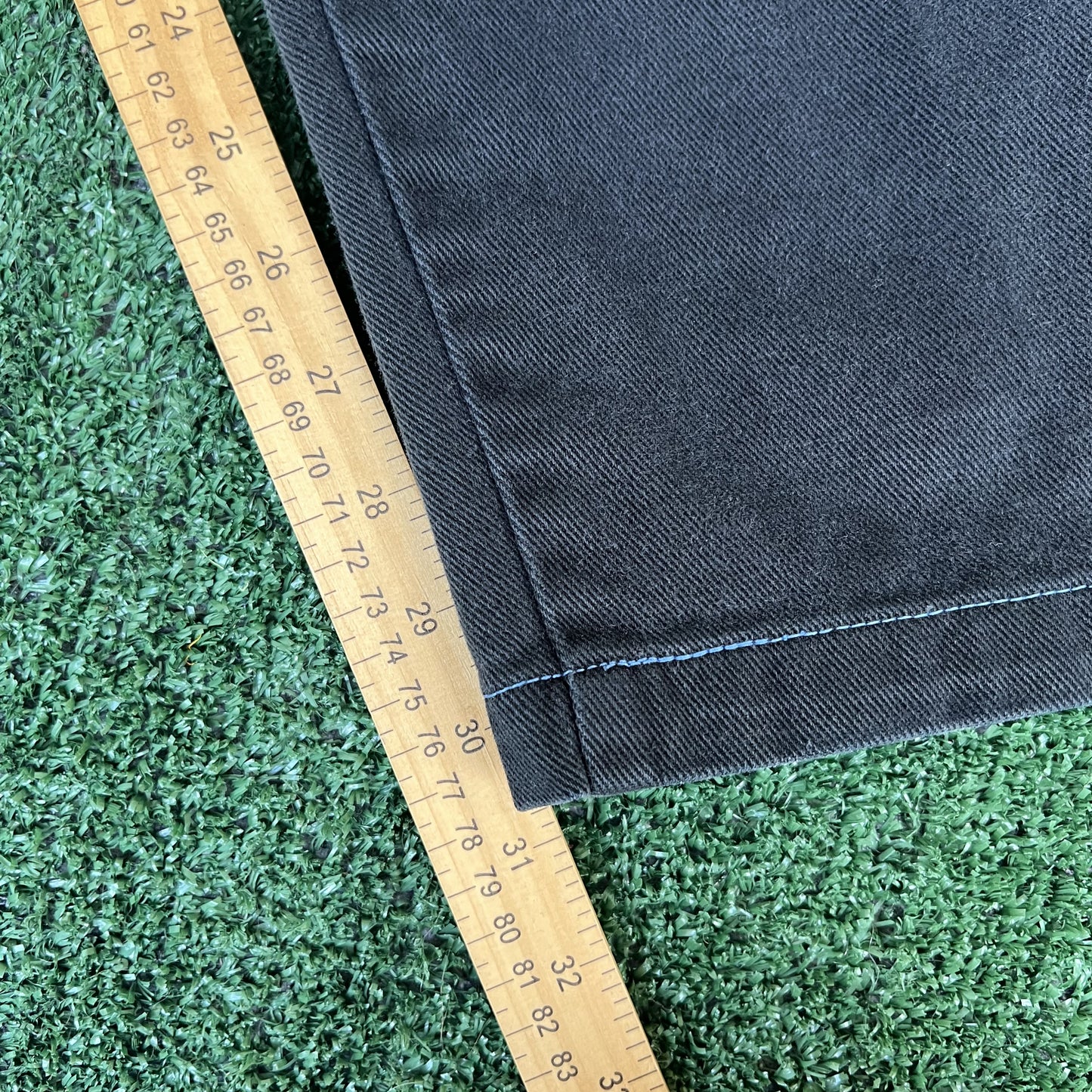 Vintage 90s Y2K GetZ Embroidered Wide-Leg Baggy Carpenter Black Jeans 40x30"