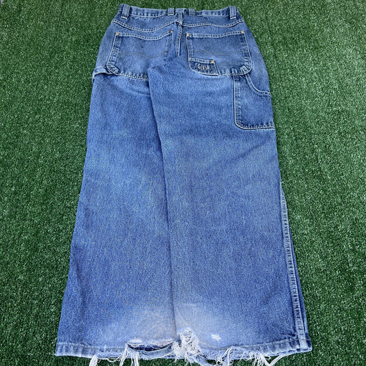 VTG Y2K Men's Outkast Rap Hip Hop Carpenter Relaxed Baggy Straight Jeans 32x32"