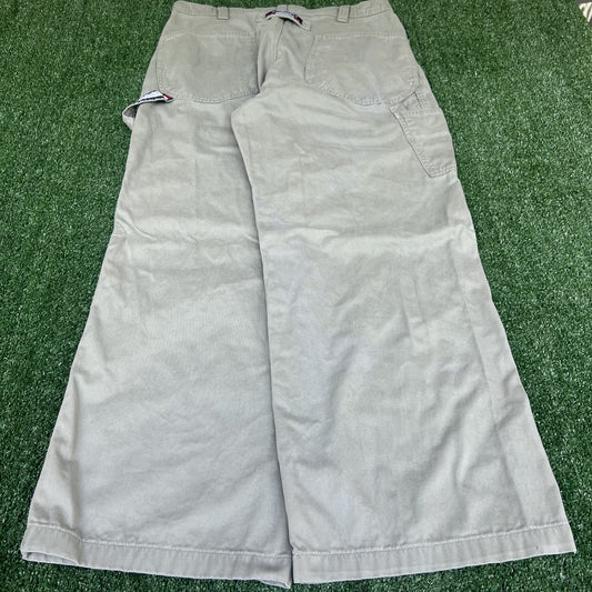 Vintage Y2K Men's Old College Inn OCI Wide-Leg Baggy Carpenter Gray Pants 36x30
