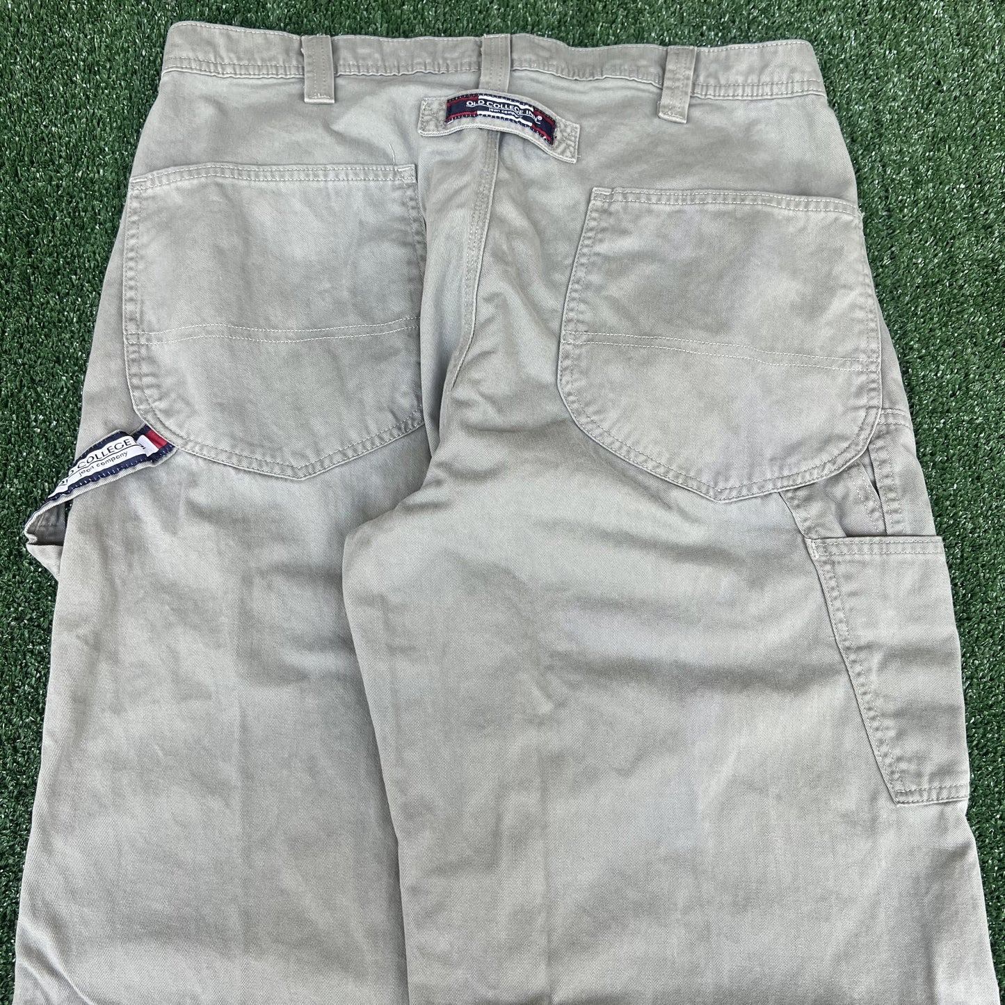 Vintage Y2K Men's Old College Inn OCI Wide-Leg Baggy Carpenter Gray Pants 36x30