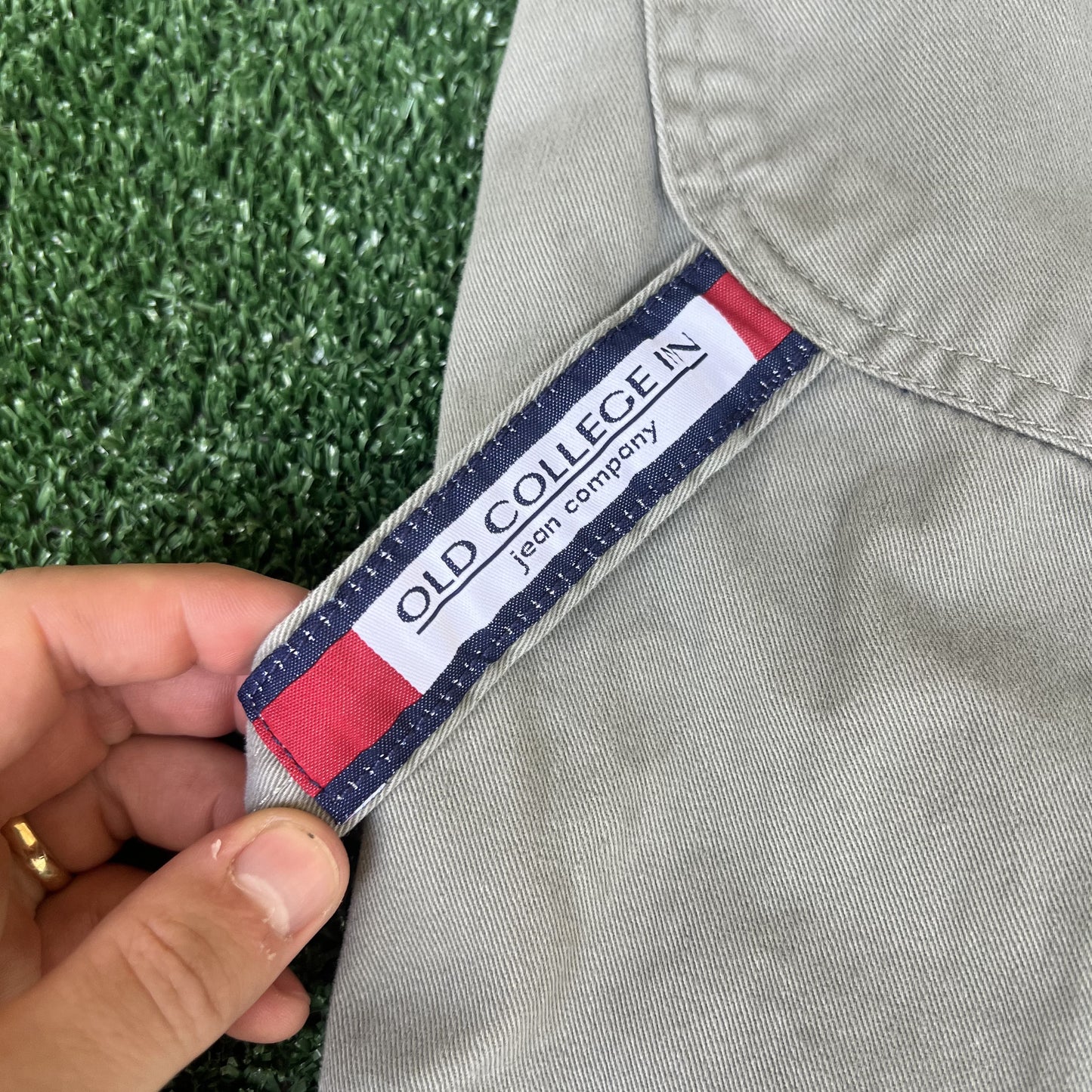Vintage Y2K Men's Old College Inn OCI Wide-Leg Baggy Carpenter Gray Pants 36x30