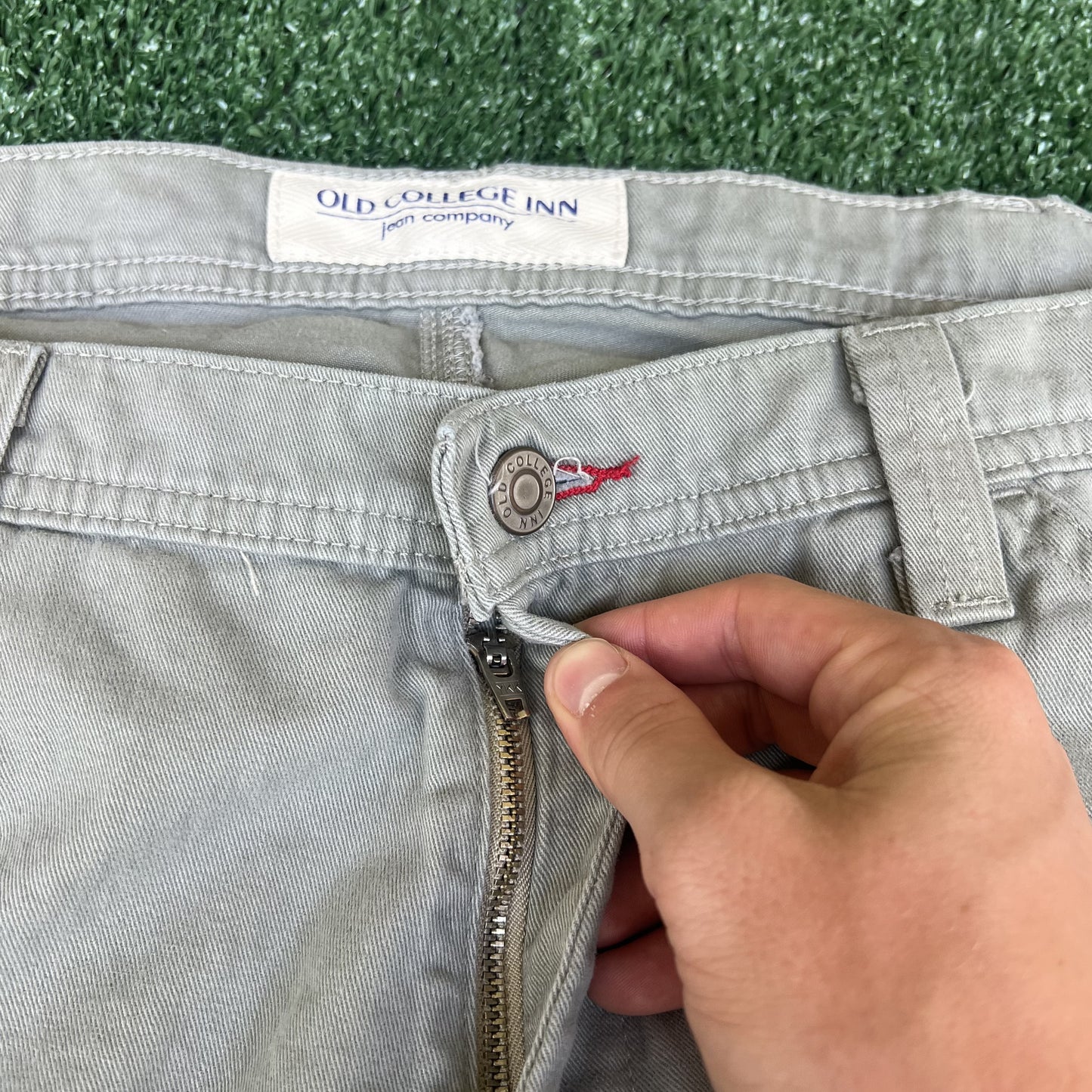 Vintage Y2K Men's Old College Inn OCI Wide-Leg Baggy Carpenter Gray Pants 36x30