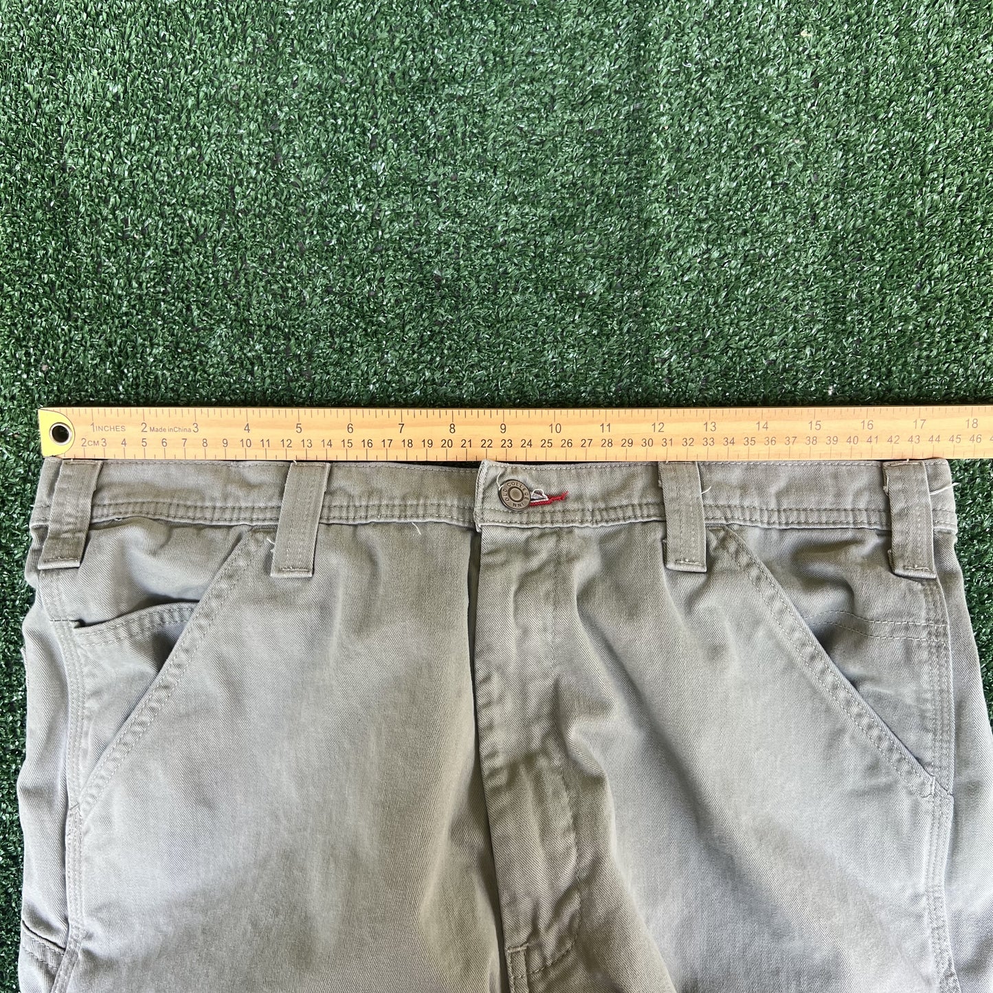 Vintage Y2K Men's Old College Inn OCI Wide-Leg Baggy Carpenter Gray Pants 36x30
