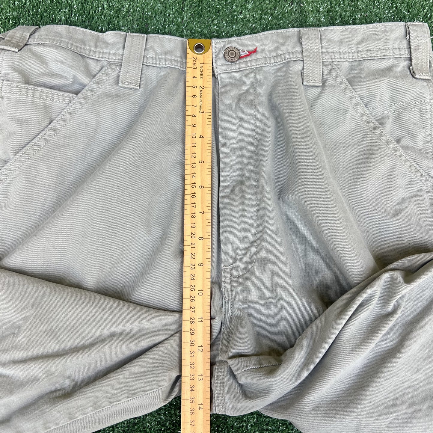 Vintage Y2K Men's Old College Inn OCI Wide-Leg Baggy Carpenter Gray Pants 36x30