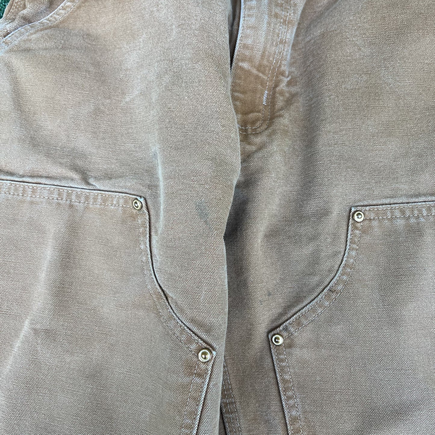 Men's Carhartt B01 BRN Double Knee Canvas Carpenter Faded Brown Pants 30x32 USA