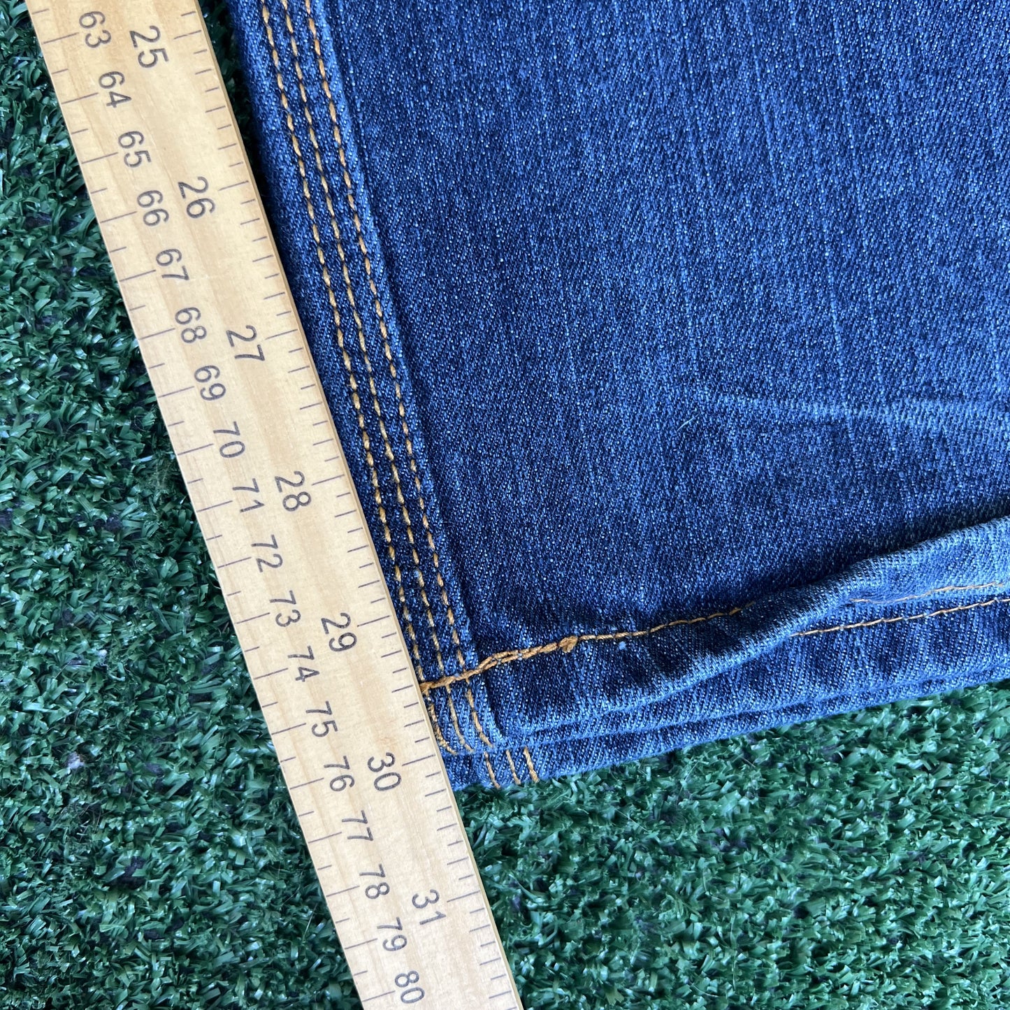 Vintage Y2K Mens Coogi Koala Wide-Leg Baggy Hip Hop Embroidered Blue Jeans 38x34